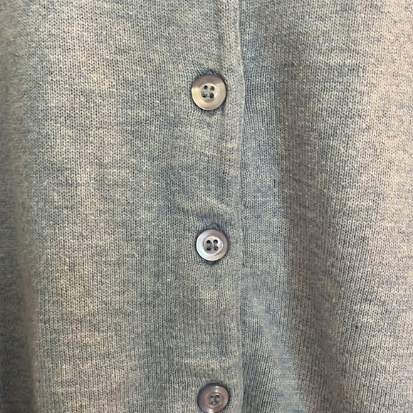 Christopher& Banks-2X-blue-button up, 3/4 sleeve, embellished, cardigan sweater. - Picture 7 of 12